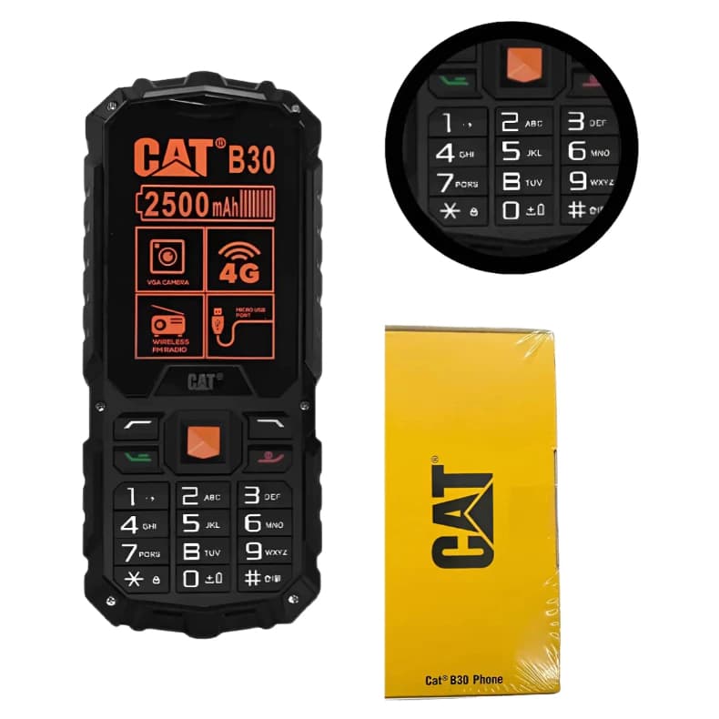 Celular Caterpillar Cat B30 4G Dual Chip Resistente Água Poeira Quedas Tela 2.4 Preto