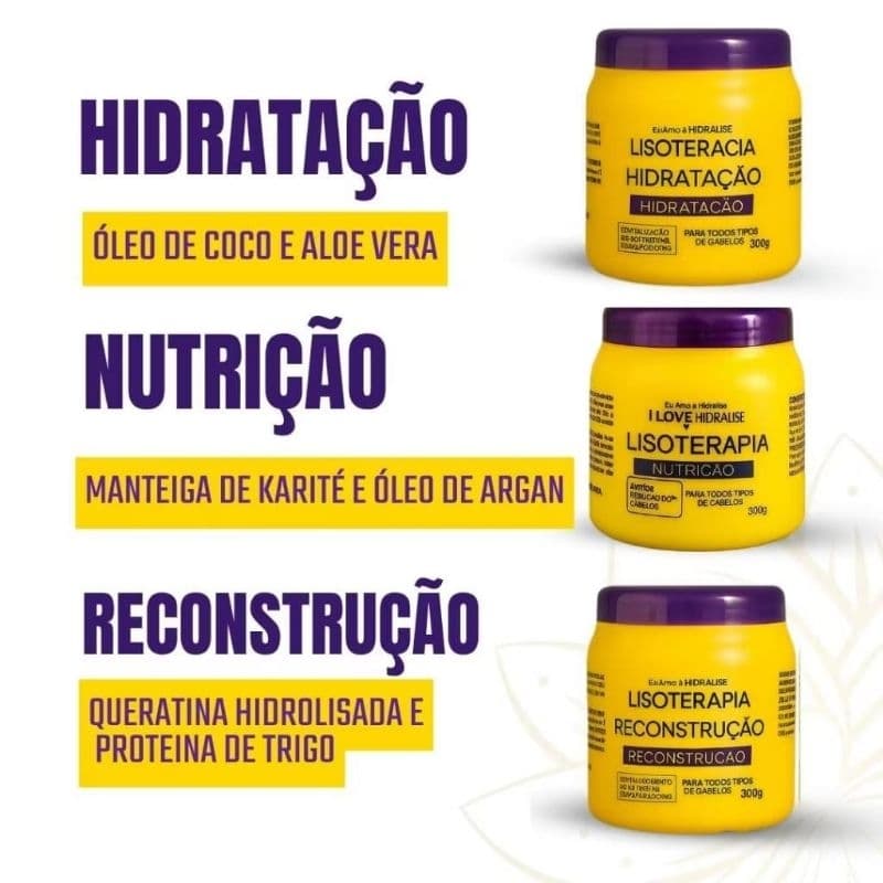 CRONOGRAMA Lisoterapia 300g Hidratação Nutrição Reconstrução
