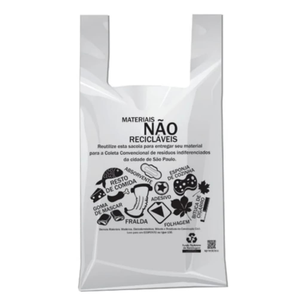 Sacolas Plástica Biodegradáveis 48x55 Cinza c/500un