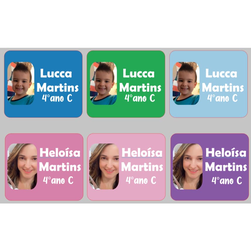 Kit Etiqueta Escolar Personalizada com Foto, para lápis e material escolar
