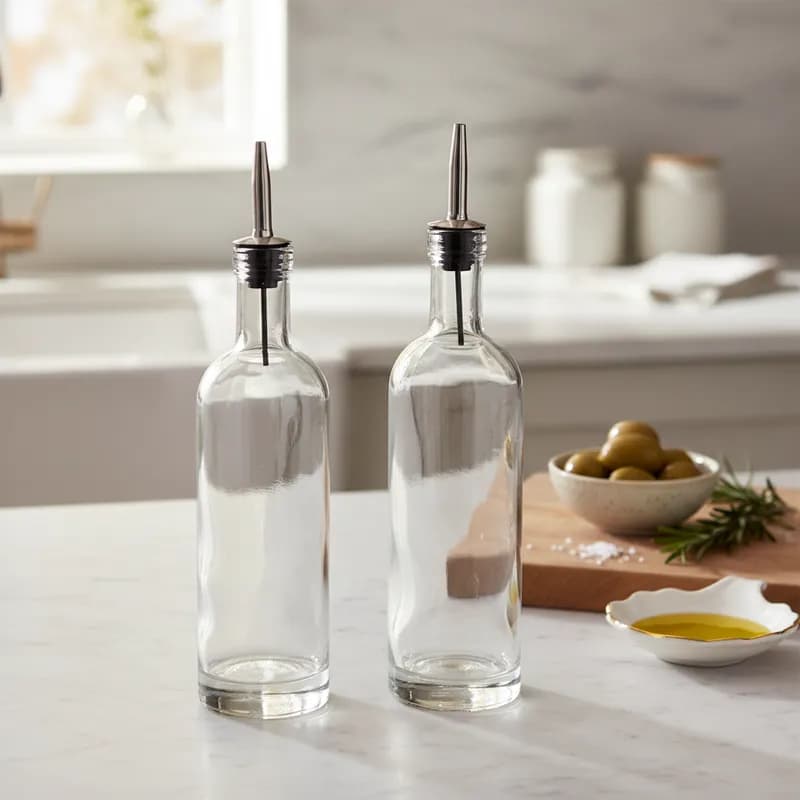 Kit 2 Dispenser de Vidro Para Azeite e Vinagre 500ml