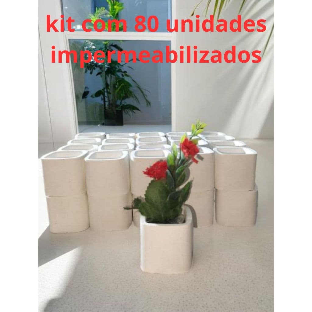 kit com 80 vasinhos impermeabilizados para lembrancinhas batizados casamentos aniversário