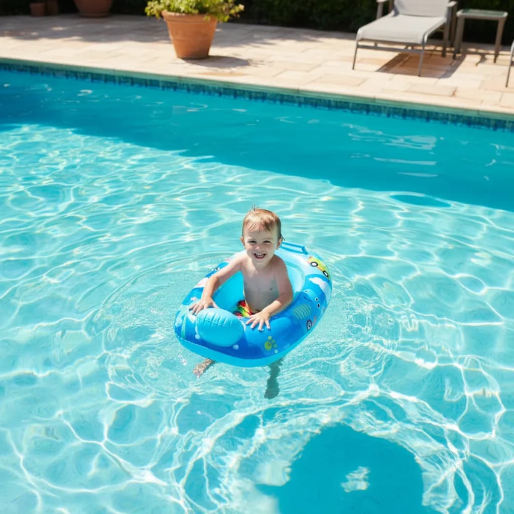 Boia Bote Infantil Com Fralda Encosto E Alça Piscina E Praia