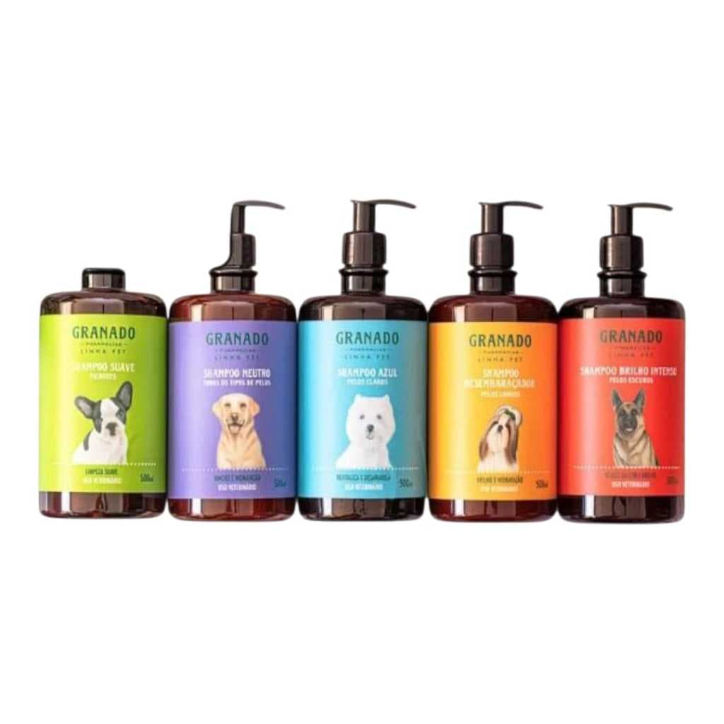 Shampoo Pet Granado  – Limpeza Suave e Pelo Brilhante 500ml Colonia Pet Granado
