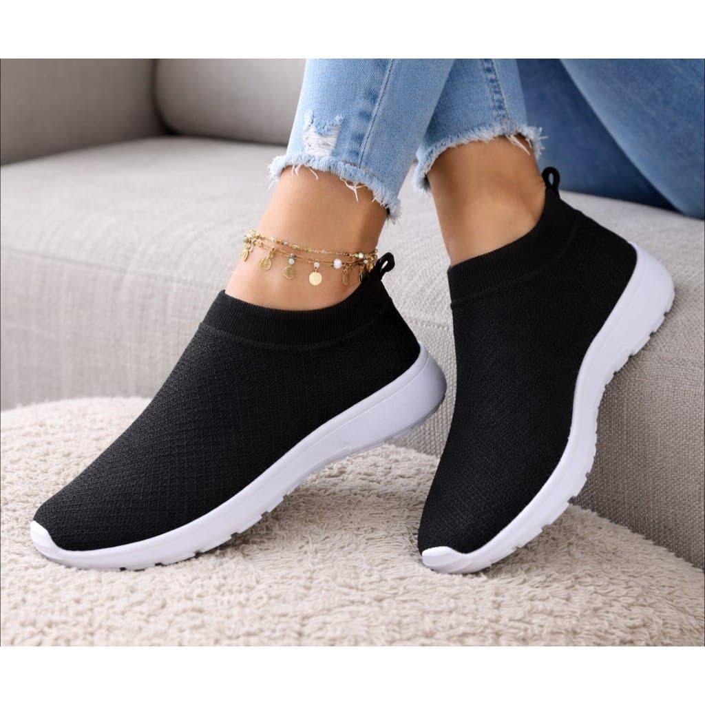 Tênis Meia Feminino Confortável Estiloso Prático Envio Rápido