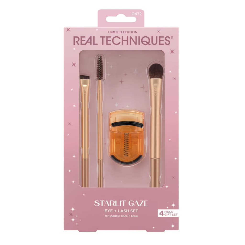 Real Techniques - Edição Limitada - Kit Starlit Gaze Pincéis para Olhos e Curvador de Cílios - 0472