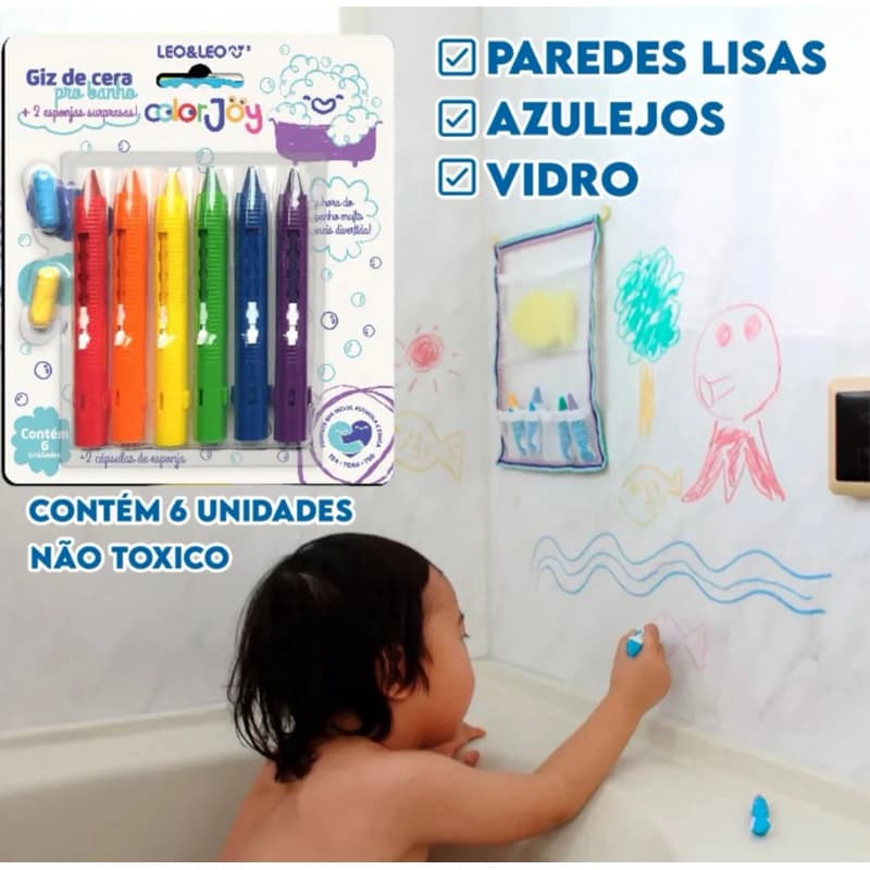 Giz De Cera Atóxico Encaixe De Dedo Educativo E Colorido