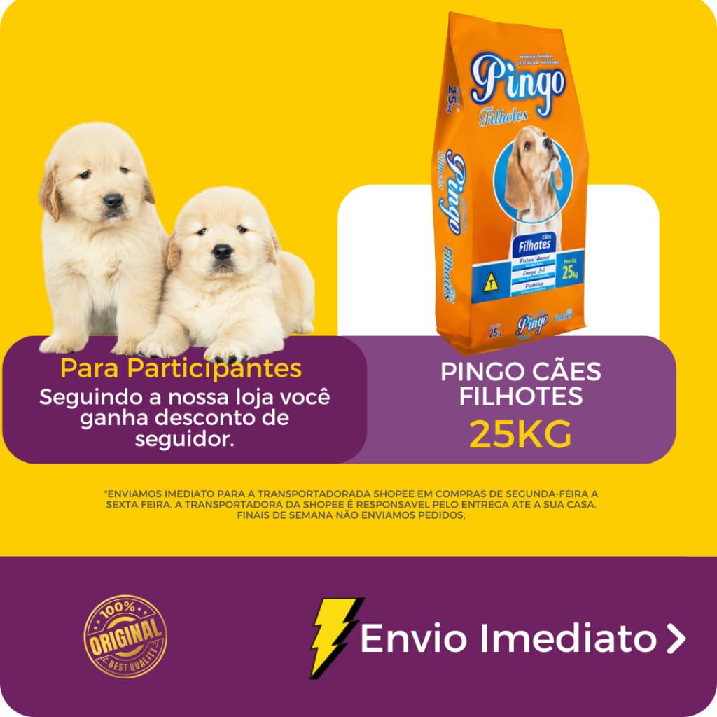 Ração para Cães Filhotes 15kg com Prebióticos e Extrato de Yucca Sabor Carne - Envio Imediato