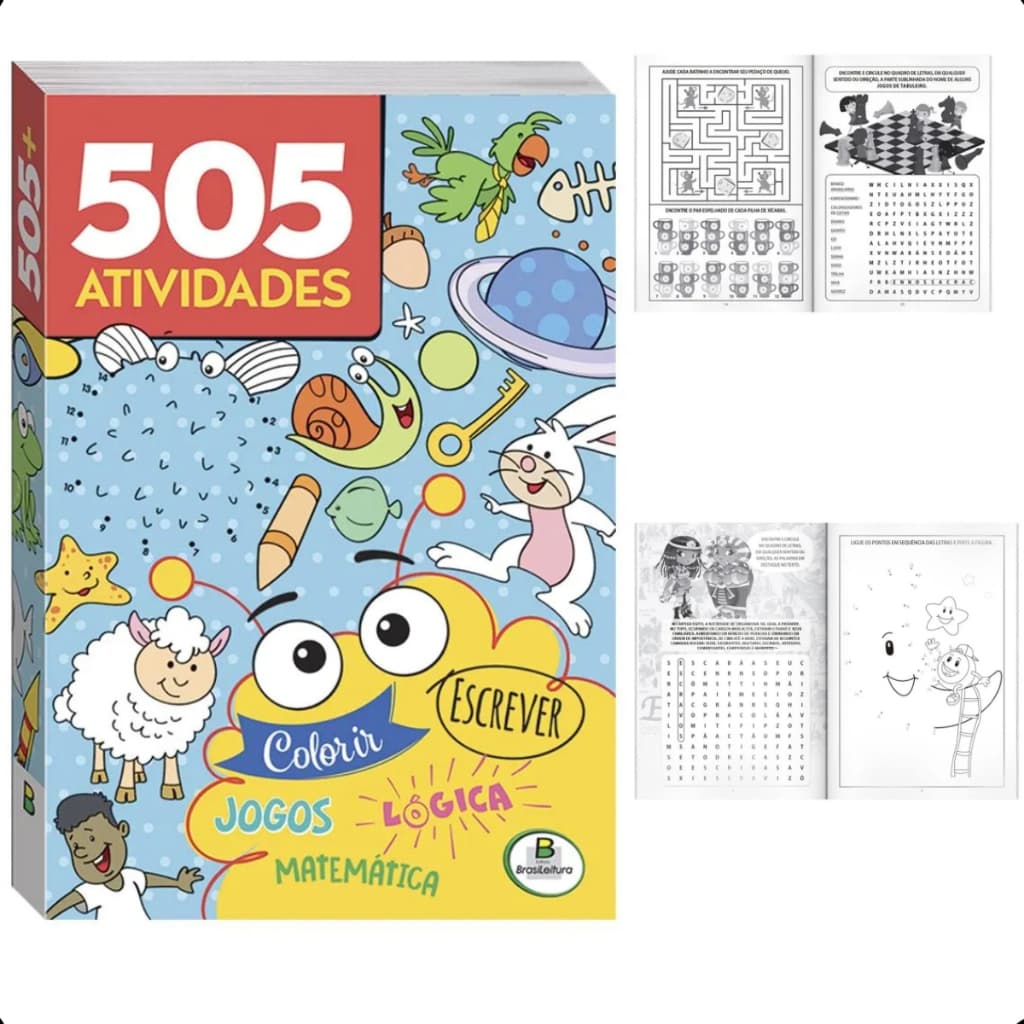 livro 505 atividades brincadeira caça palavra infantil criança presente material escolar jogo