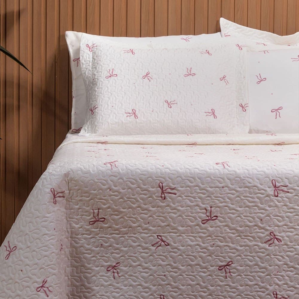 Kit Cobre Leito Colcha Solteiro Casal Padrão e Queen Com Porta Travesseiro Varias Estampas 180 Fios