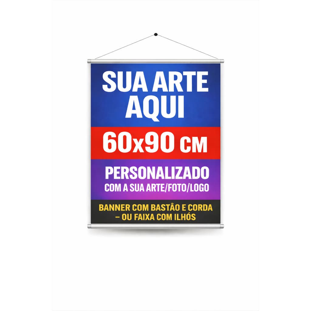 Banner Personalizado Sua Arte Prova D'Água Lona 80x60