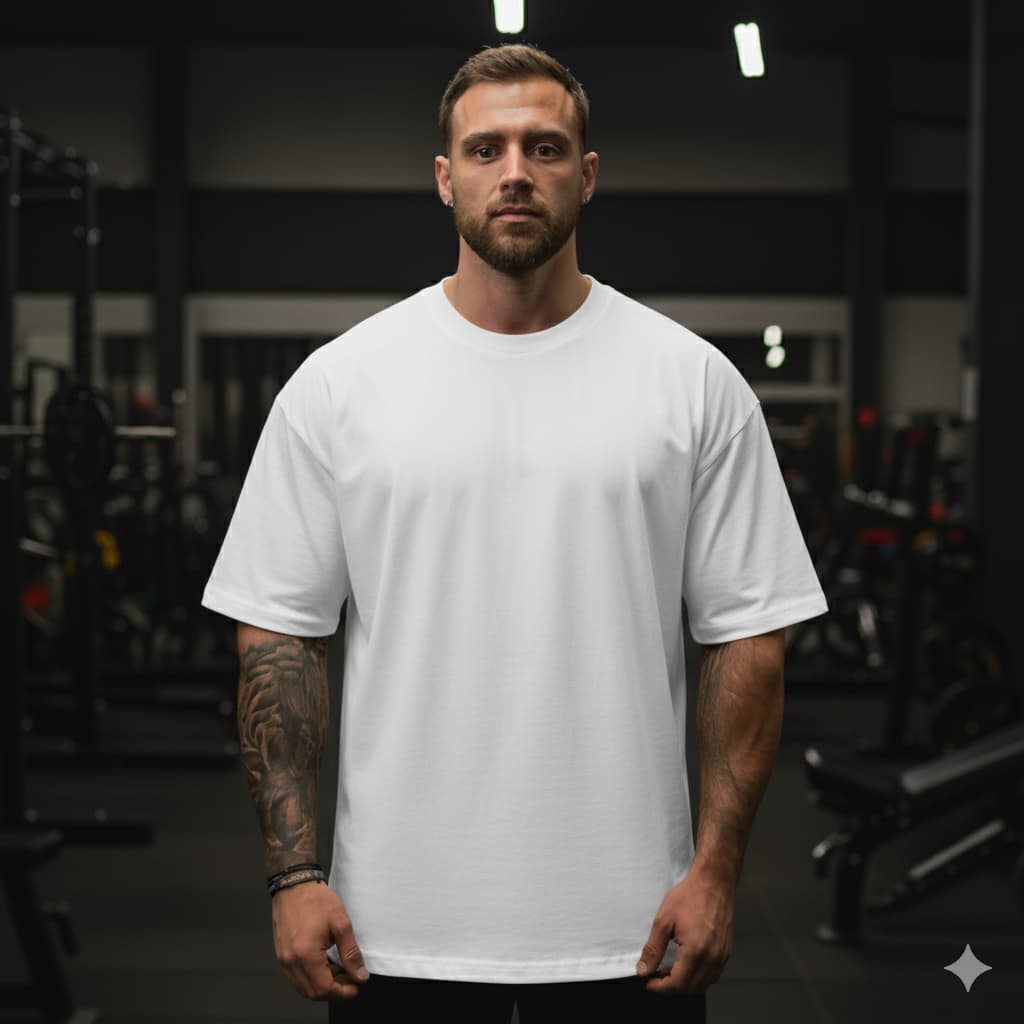 Camiseta Oversized Masculina Streetwear | Camisa Larga para Treino Academia Fitness Tamanho P ao G2