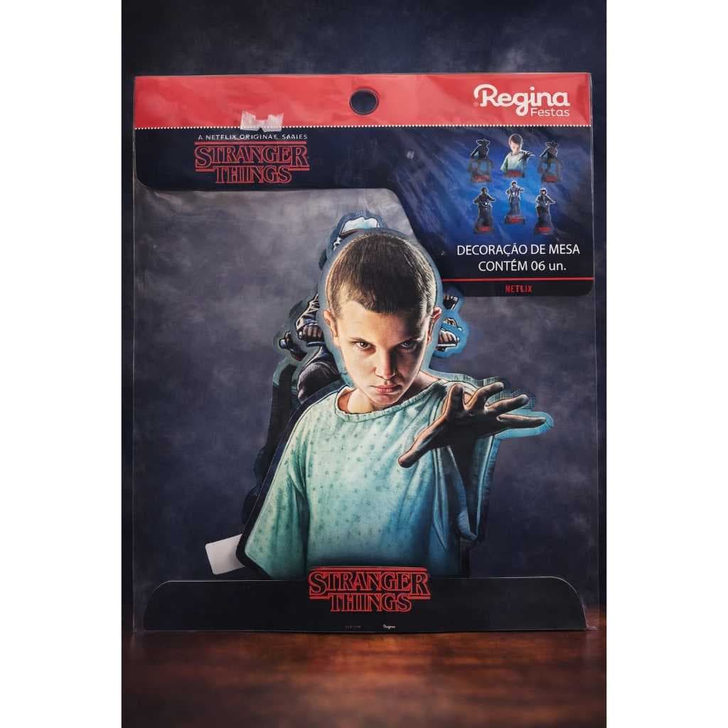 Decoração de Mesa Stranger Things Kit 6 Personagens Festa Aniversário