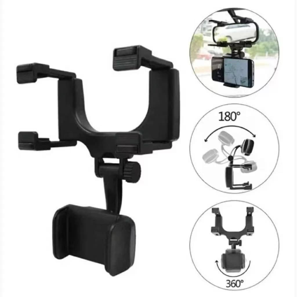 Suporte Veicular para Celular Retrovisor Articulado H’Maston CJ-46 Universal 360°