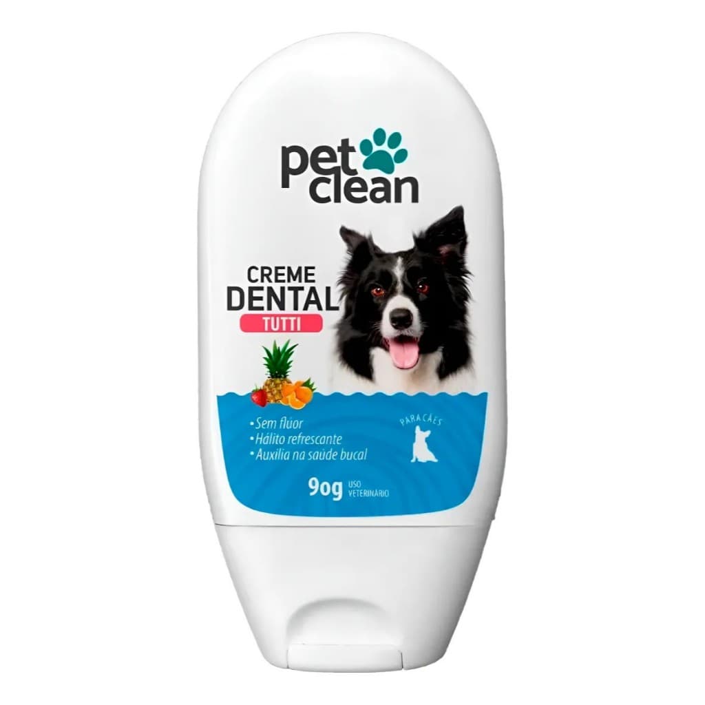 Creme Dental E Escova Dente Cães E Gatos Higiene Bucal Hálito Refrescante Saúde Bucal