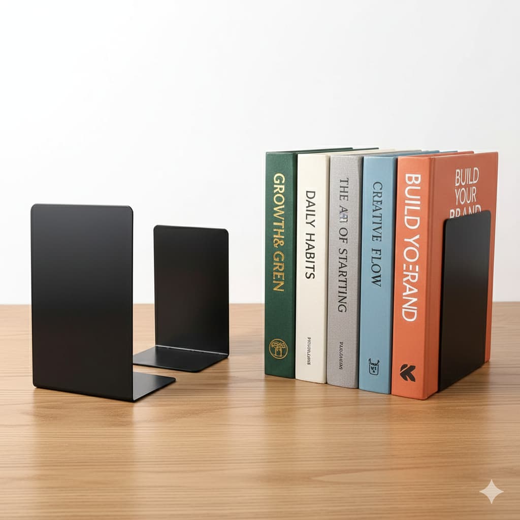 Kit 02 Suporte Aparador De Livros/Organizador De Prateleira/Escritório Home Office  Em Acrílico
