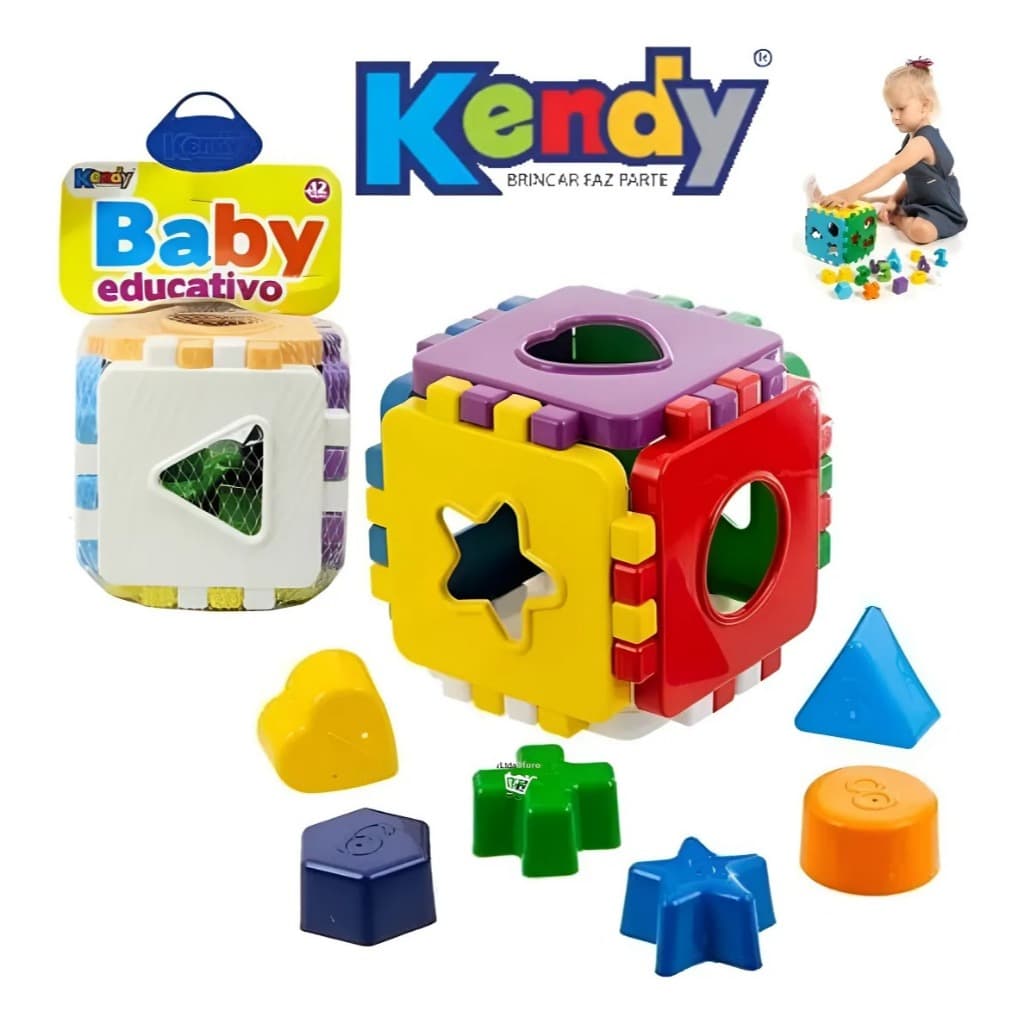 Brinquedo Infantil Educativo Cubo Didático Monta E Desmonta - Multicolorido