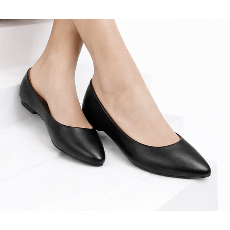 Sapatilha scarpan sapato feminino bico fino básico preto nude caramelo lisa luxo delicada moderna