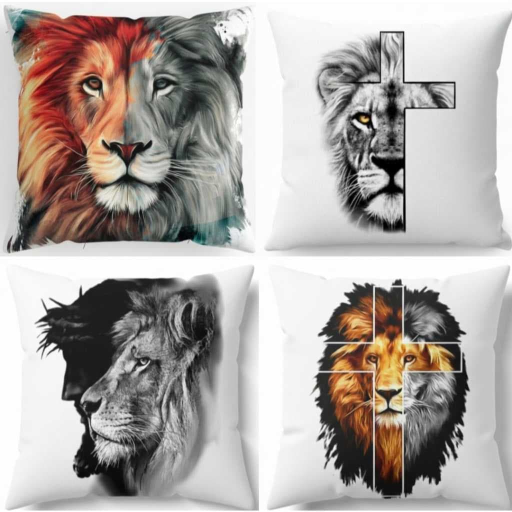 Kt 4 capas de almofadas leao tribo de juda Jesus Cristo moderna 2026