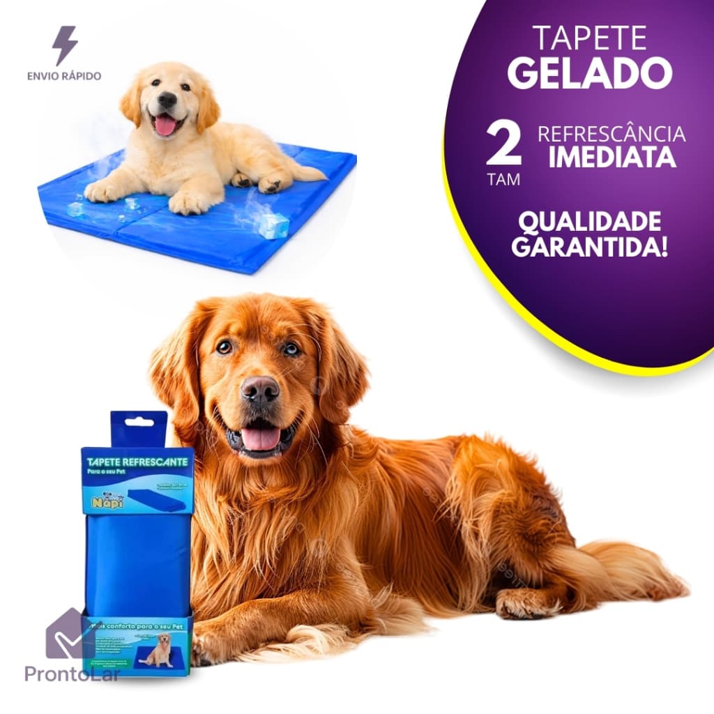 Tapete Refrescante Gelado Tamanho G  Para Cachorro Gato Cão Pet