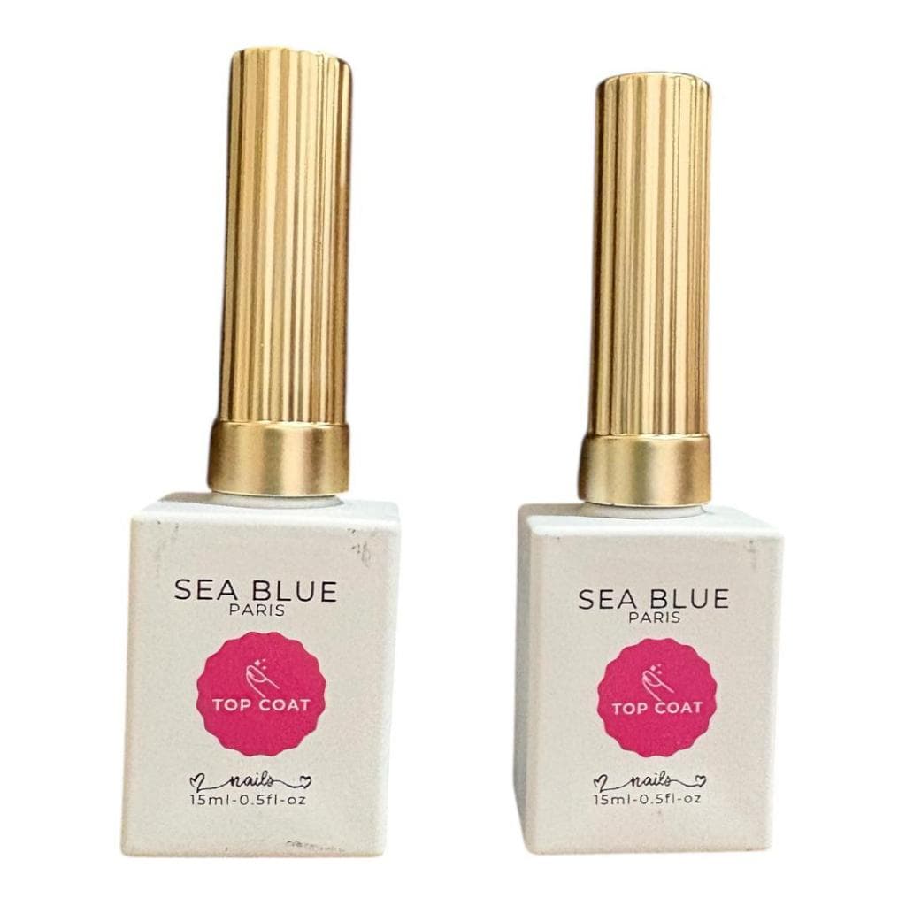 Top Coat Sea Blue Paris 15ml - Finalizador Extra Brilho Gel para Unhas