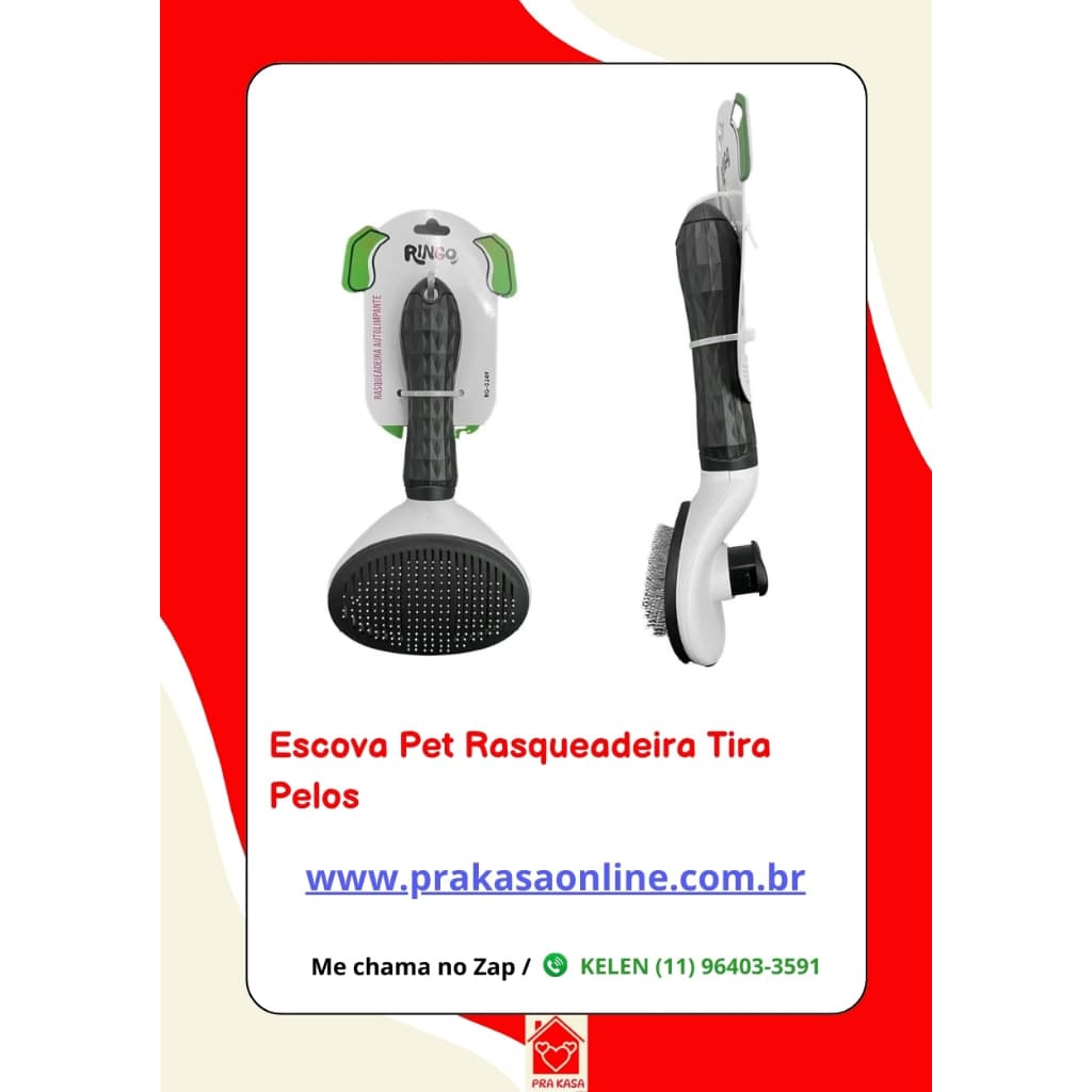 Escova Pet Rasqueadeira Tira Pelos