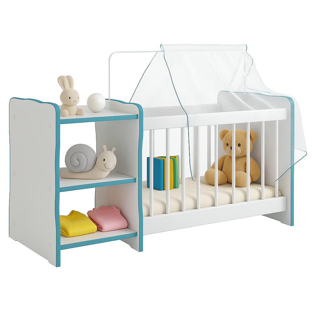 Berço para Boneca Infantil Cômodas com Véu Comodas Reborn | Envio Imediato | Pronta entrega