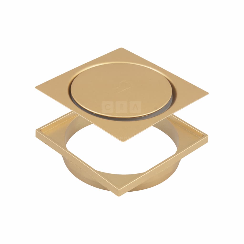 Ralo Click C/ Caixilho Inox Dourado 10x10 Cm Inteligente