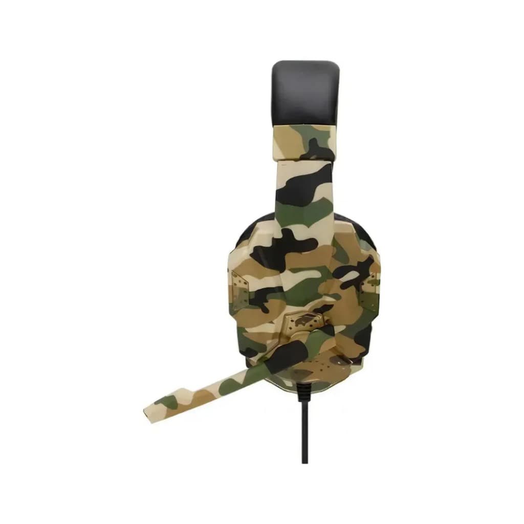 Fone De Ouvido Gamer Camuflado Usb/p2 C/ Microfone E Led