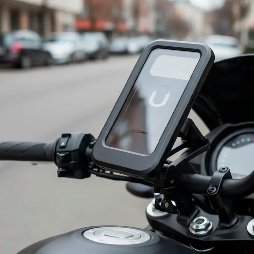 Suporte Celular Moto Bike à Prova D’Água 360° Universal p/ Guidão Fixação Firme Universal Telas até 6.7"