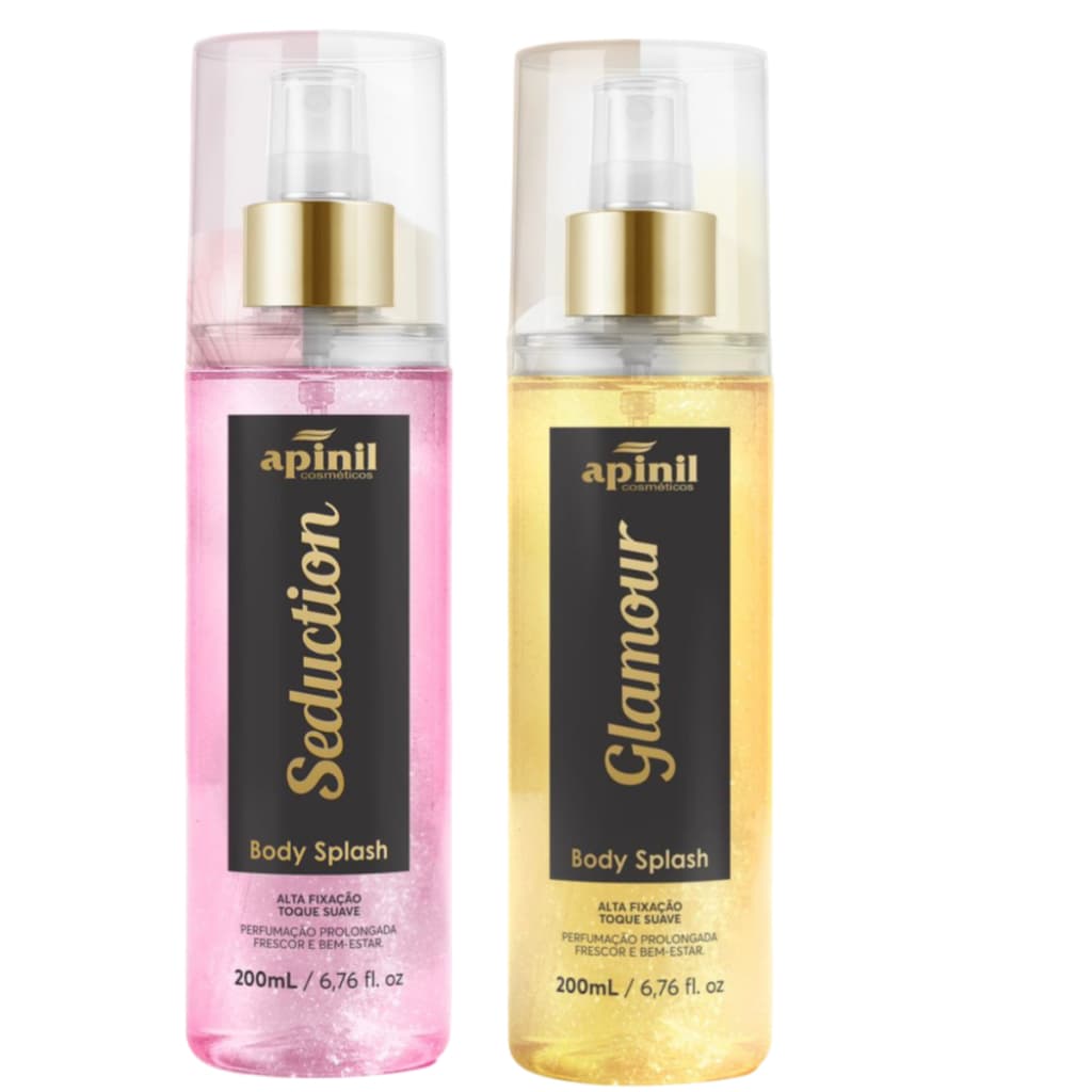 Body Splash Spray Iluminado Corporal Colônia Apinil 200 ml