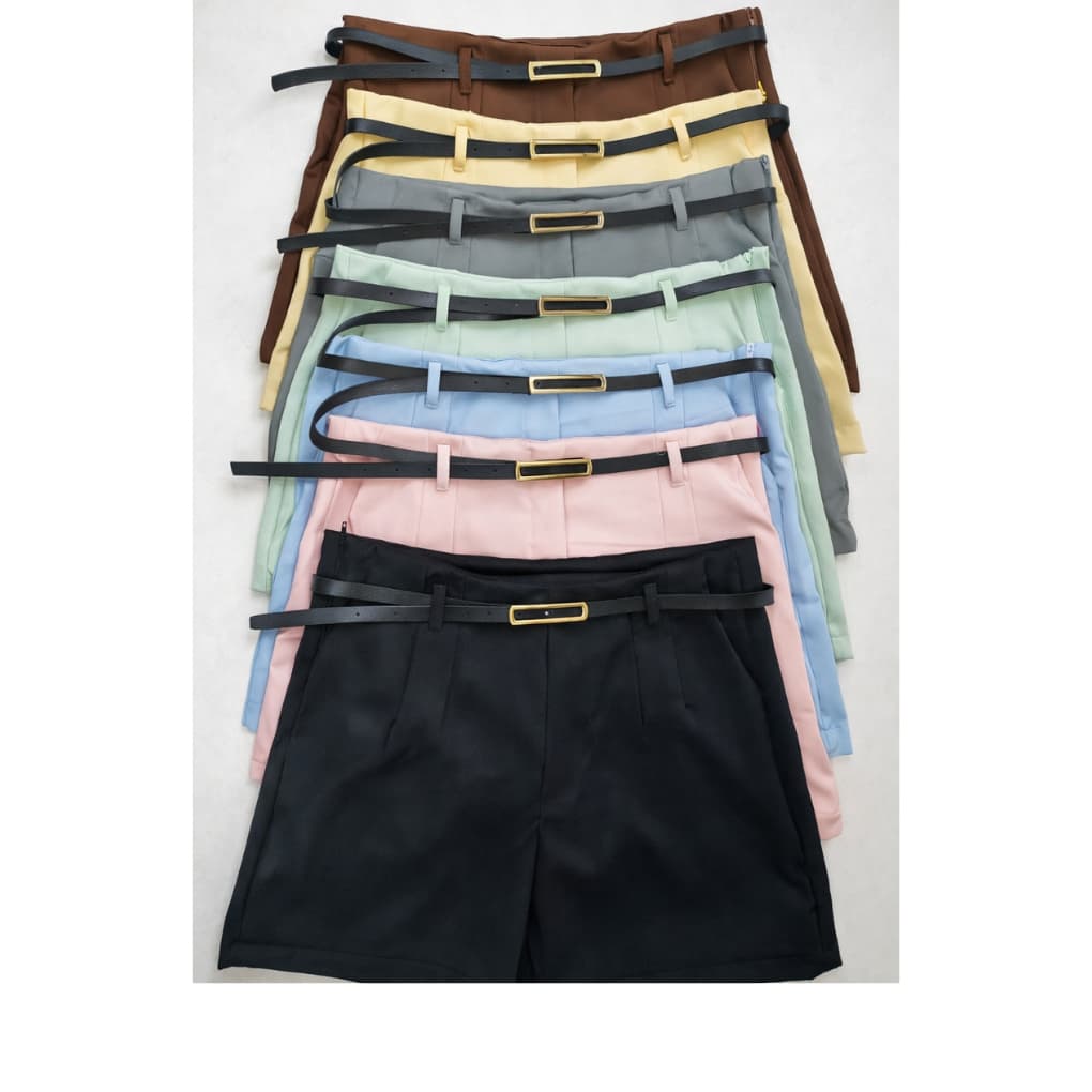 Short femenino con cinto alfaiteria