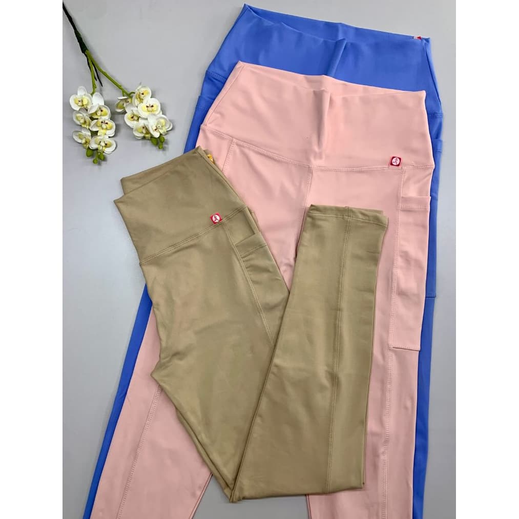 Calça Legging Feminina Poliamida com Bolso Lateral | Cintura Alta | Conforto e Compressão | Ideal para Academia e Treino