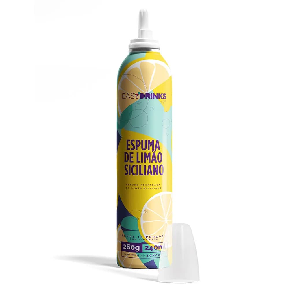 Espuma Para Drinks Limão Siciliano Easy Drinks 16 Porções