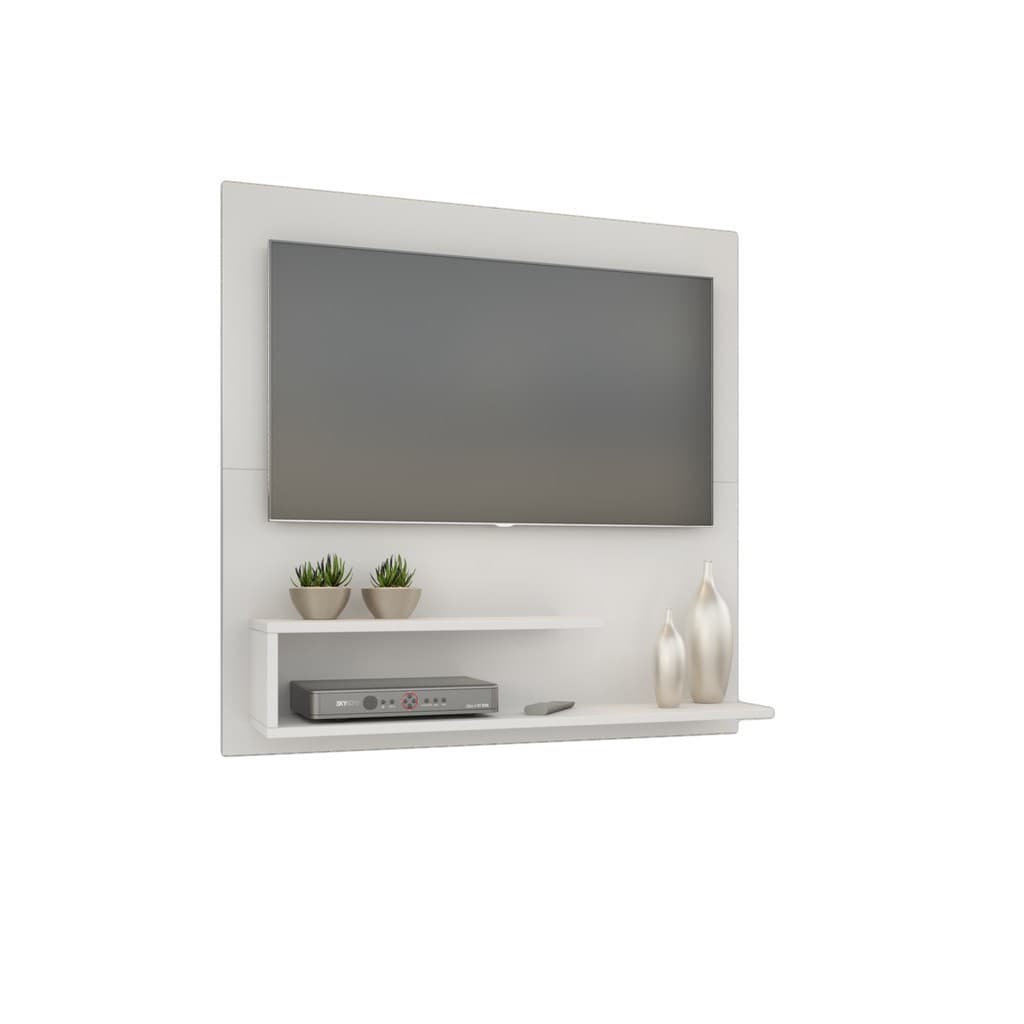 Paínel/Prateleira P/ TV de 32" C/ Nichos P/ Sala - Quarto - Área de lazer (Branco)