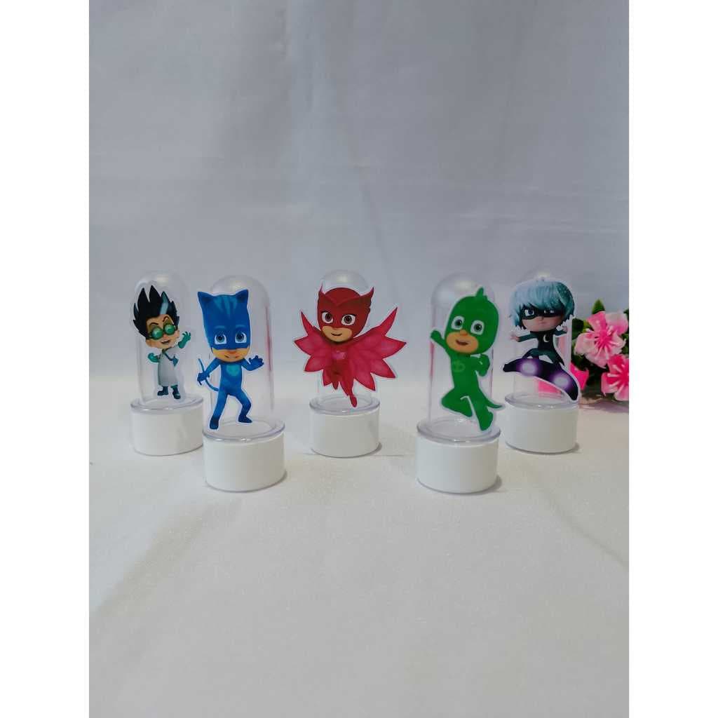 Lembrancinha para festa: Kit com 10 tubetes pequeno - PJ Masks