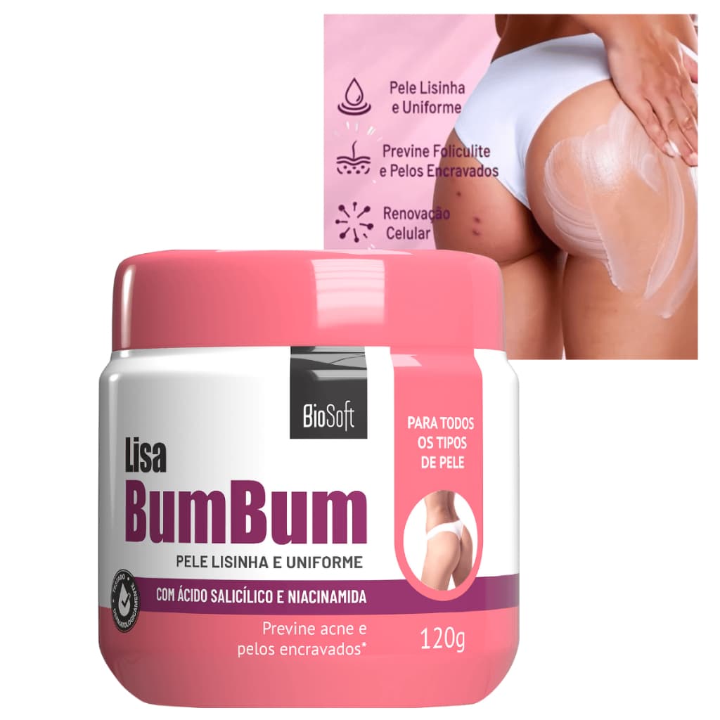 Creme Bumbum Lisinho 120g | Evita Foliculite e Espinhas | Pele Suave Envio Rápido Últimas Unidades - Pele Macia