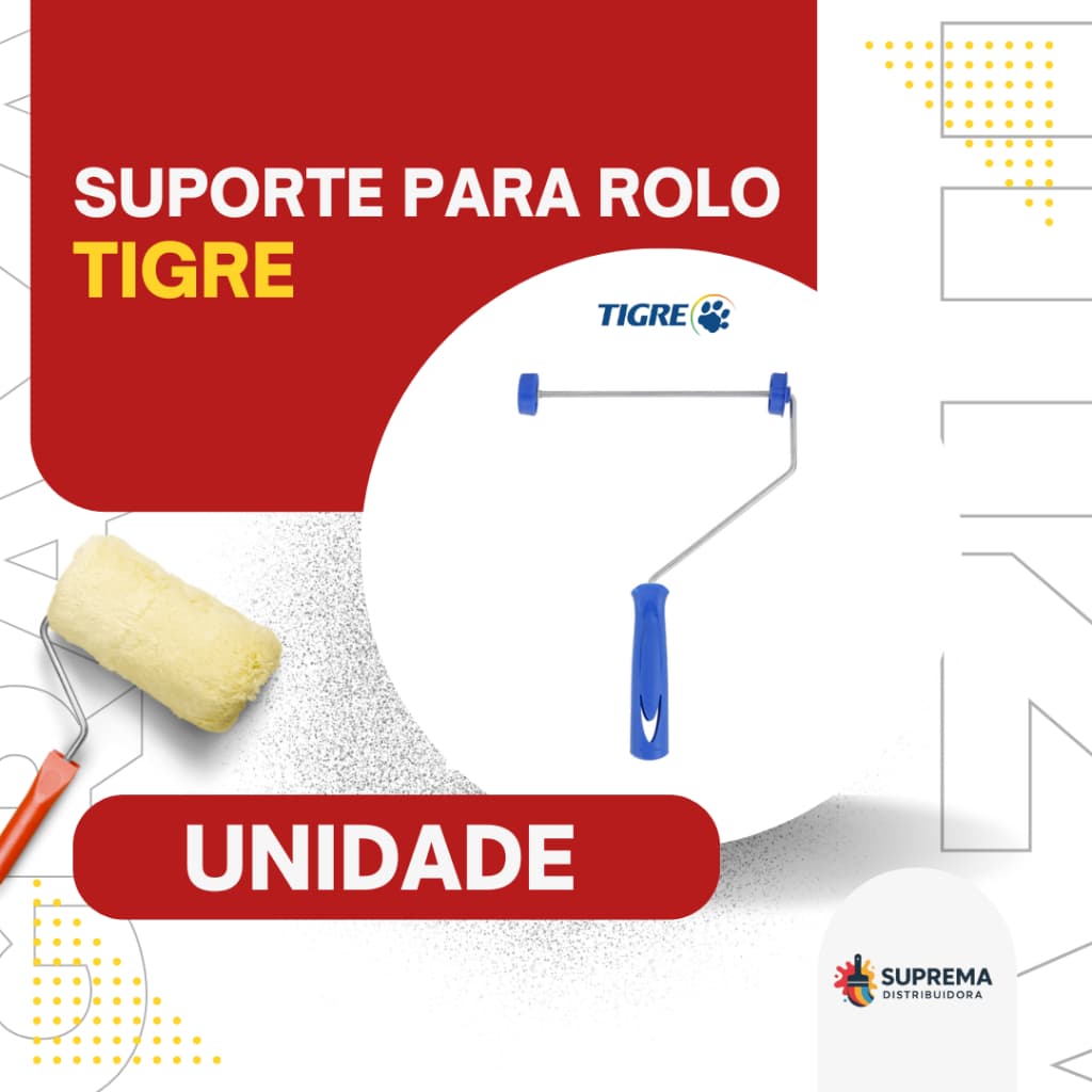 Suporte de Rolo de Pintura 23 cm – Tigre Antigota e Antirespingo Ref.1301
