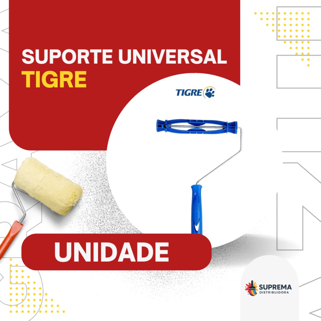 Suporte Universal para Rolo de Pintura 23 cm – Tigre Antigota e Antirespingo Ref.1305-23