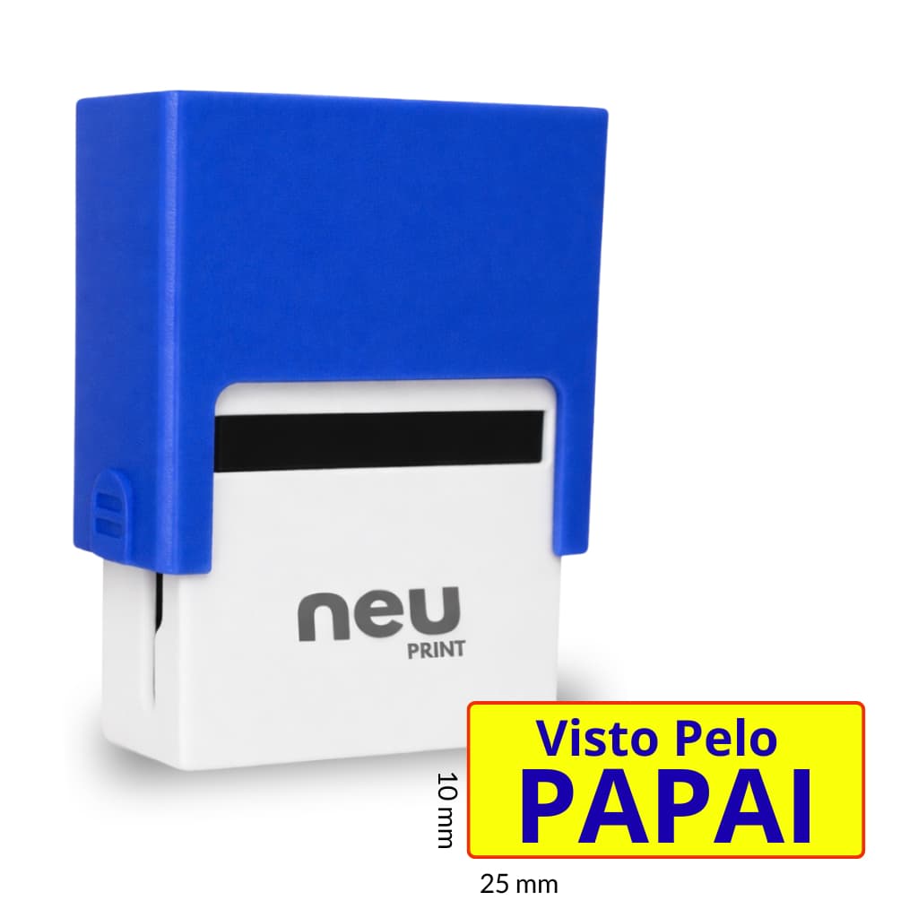 Carimbo Visto pelo Papai - NEU PRINT. carimbo auto entintado,carimbo pedagogico, carimbo escolar