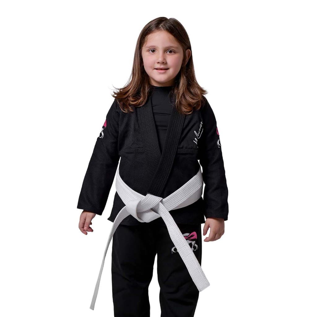 Kimono Preto Infantil Jiu Jitsu Feminino Meninas do Jiu