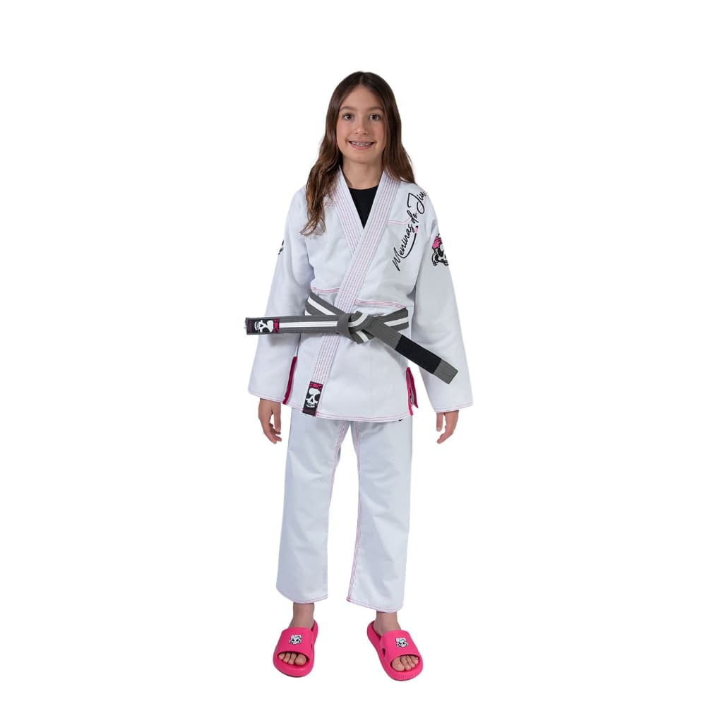 Kimono Branco Infantil Jiu Jitsu Feminino Meninas do Jiu