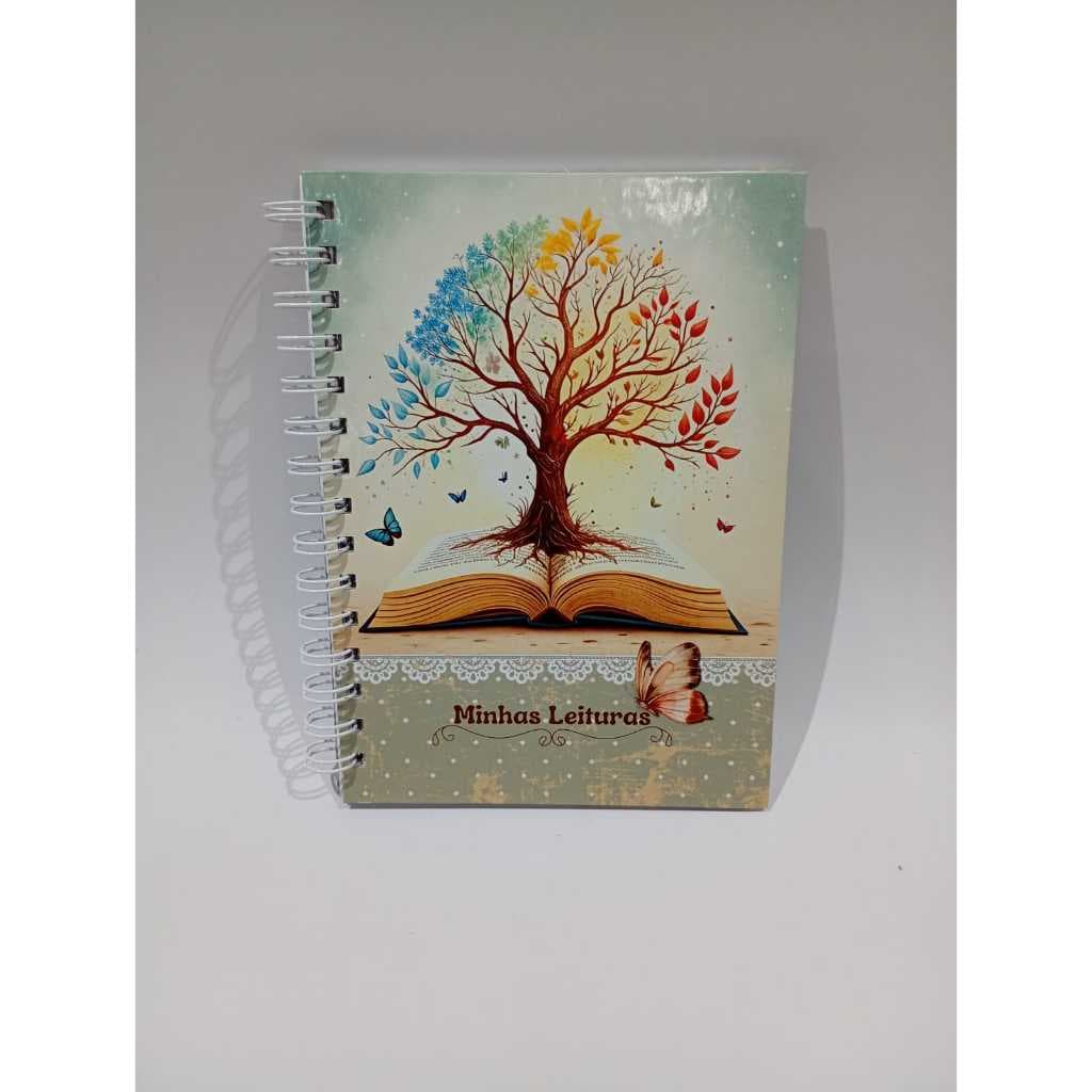 CADERNO DE LEITURA MINHAS LEITURAS DIÁRIO DE LEITURA – CAPA DURA COM 44 FOLHAS A5