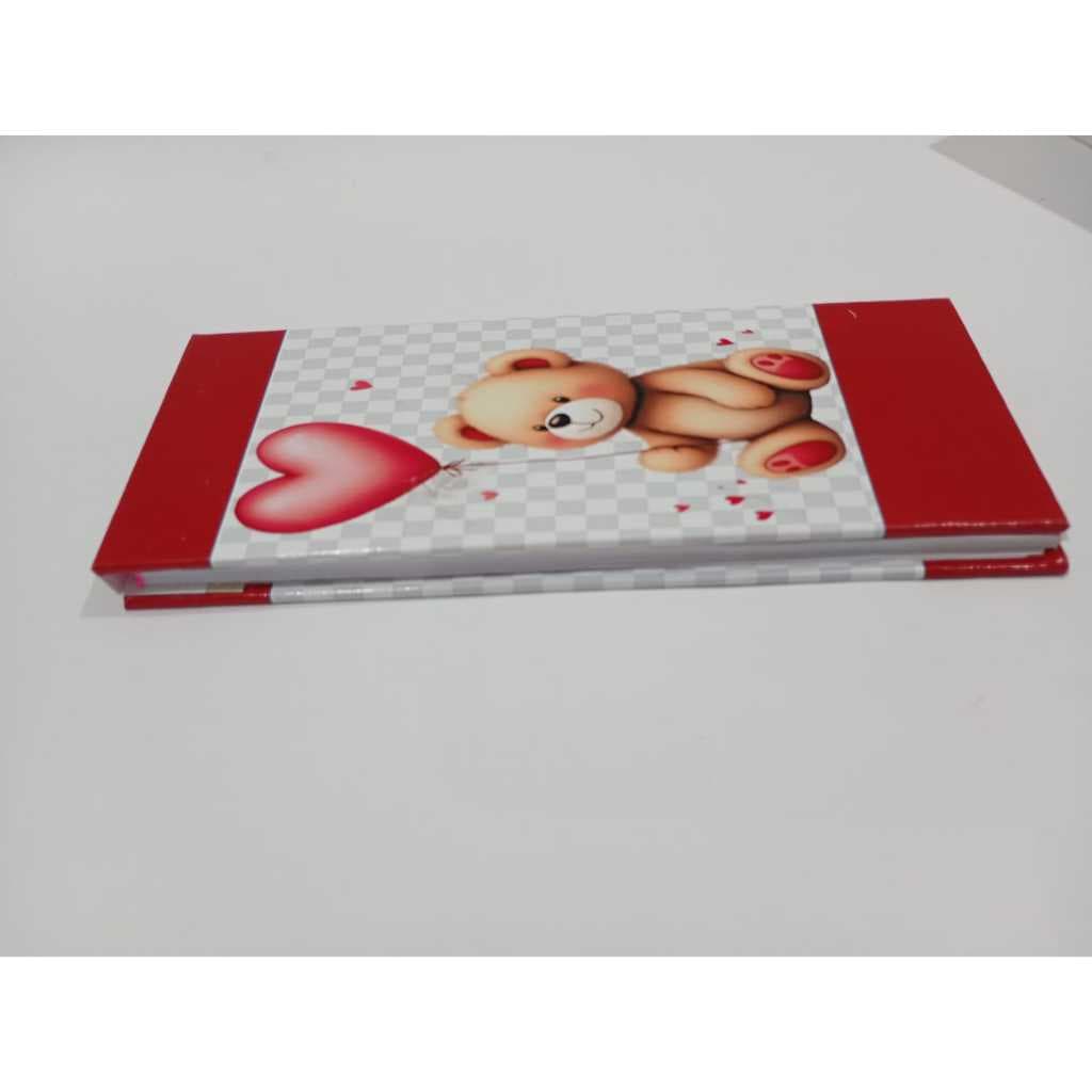 BLOCO BROCHURA SLIM PAUTADO BLOCO NOTAS CADERNETA DE ANOTAÇÕES COM CAPA ESTAMPADA LOVEDURA 2.MM