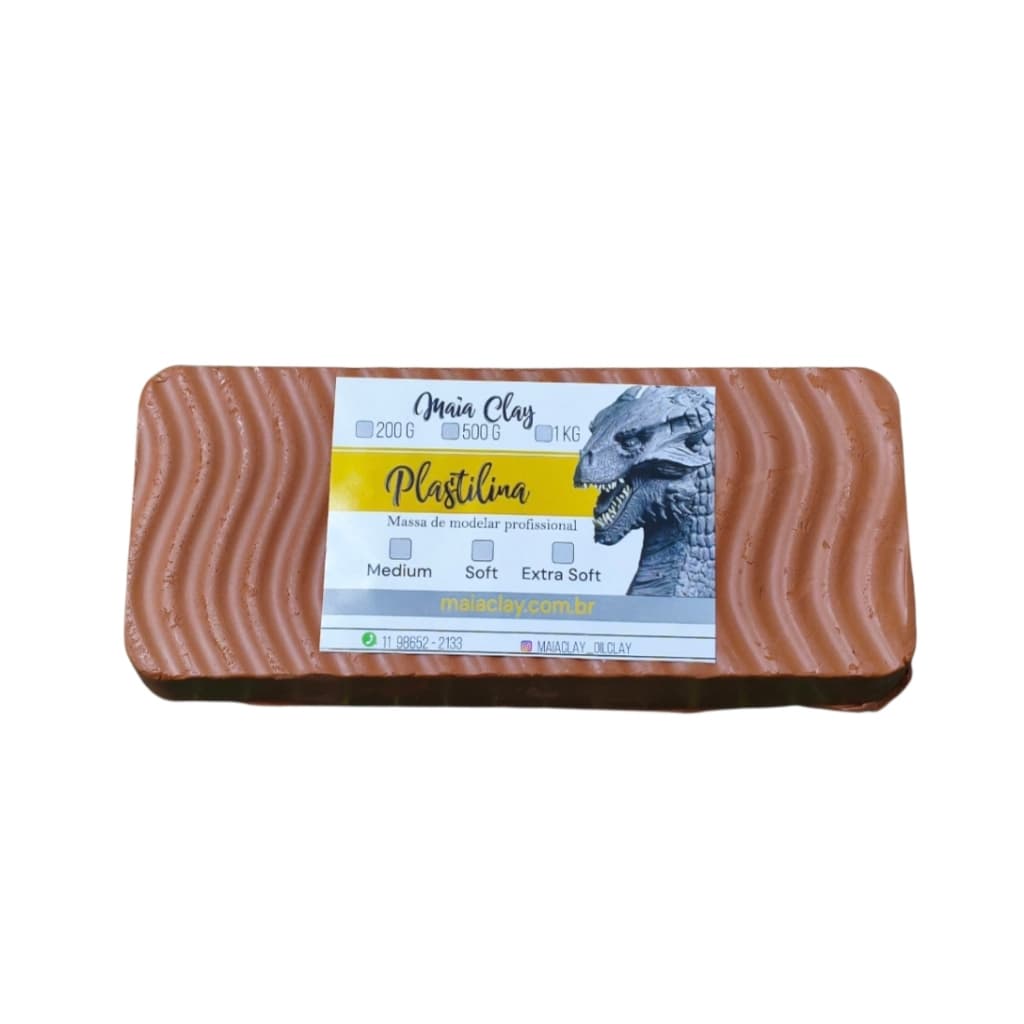 Massa de Modelar Plastilina Soft MaiaClay Cor Telha 500g