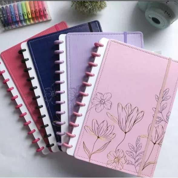 Kit Caderno Inteligente + Canetinhas Com Glitter 24 Cores