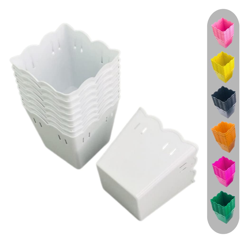 Kit C/20 Cachepot Plástico Passa Fita - Centro de Mesa Lembrancinhas