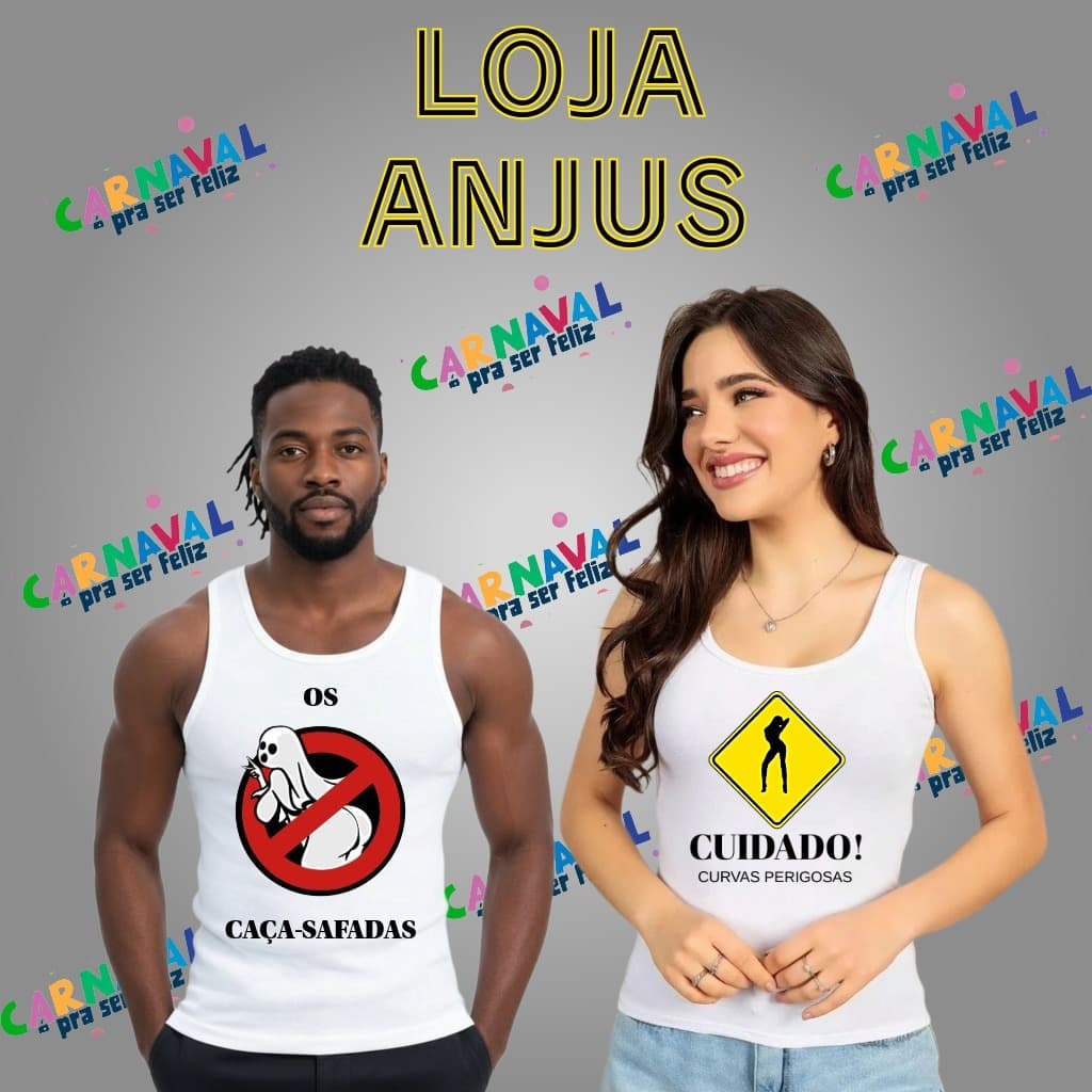 Carnaval PERSONALIZADO UNISEX–Modelos Engraçados, Divertidos SENDO REGATA OU CAMISETA A SUA ESCOLHA