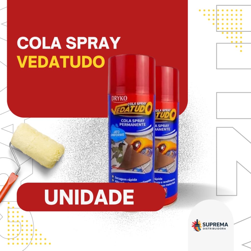 Cola Spray Vedatudo Secagem rápida para Papel de parede, Tecidos, Couro, Artesanato, EVA, Isopor