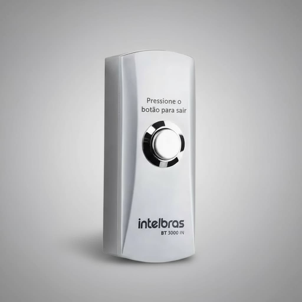 Botoeira Botão Acionador Saída Caixa Inox Bt 3000 Intelbras Branco